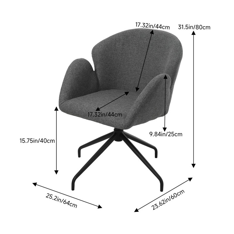 Suze Upholstered Swivel Armchair