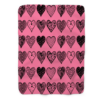 Love in Ink - Couverture sherpa de qualité supérieure 1 pièce 0061