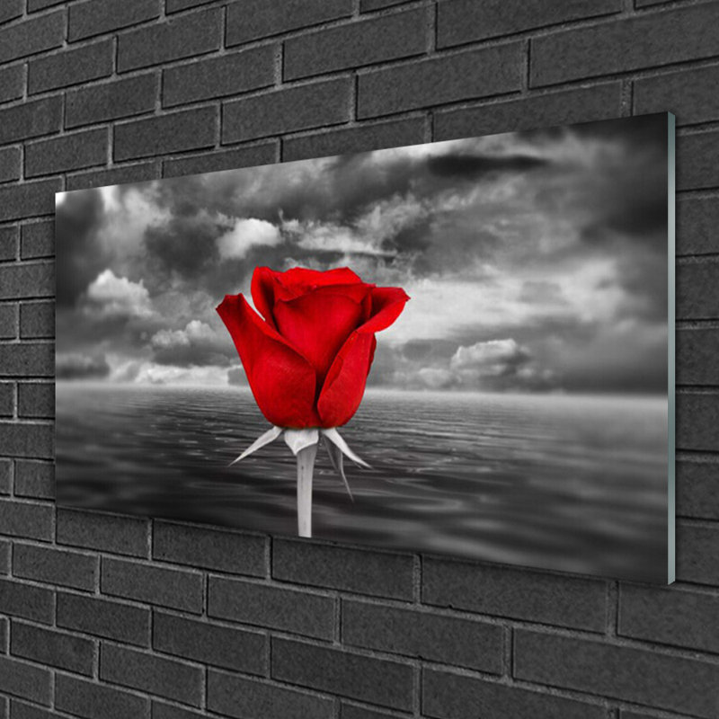 Rose - No Frame Print on Glass