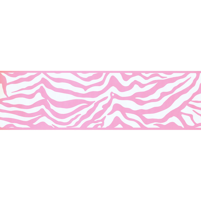 Bordure de papier peint L 15 pi x l 6,3 po, Rose