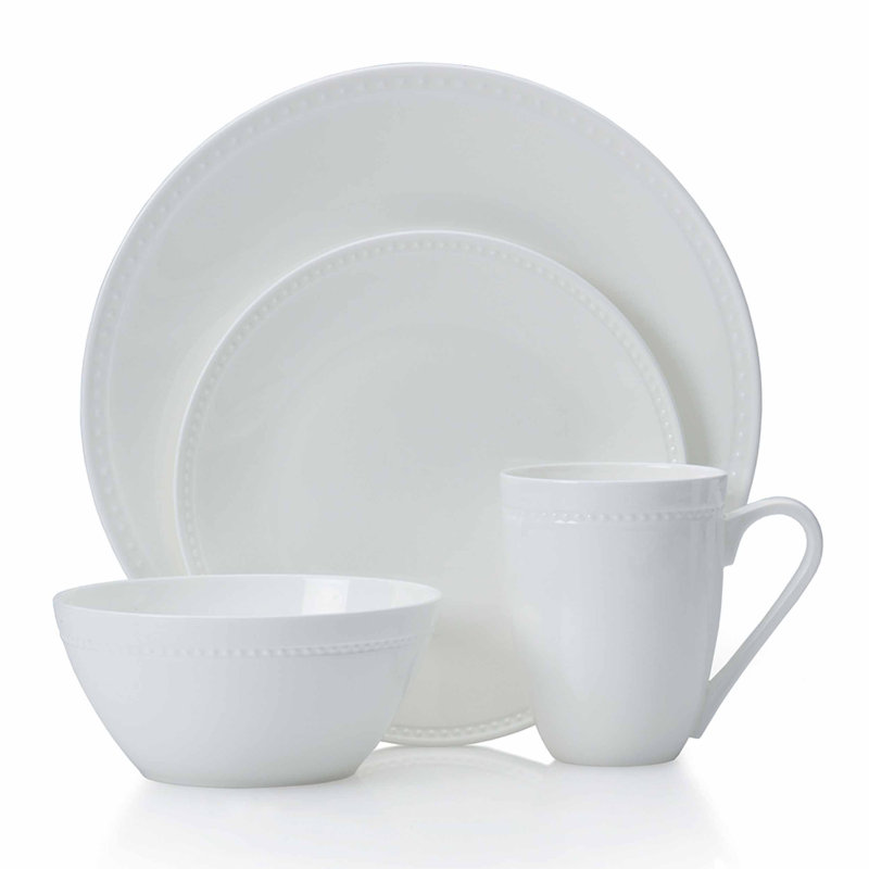 Mikasa Loria 16-Piece Lightweight Chip-Resistant Bone China Dinnerware Set, Service for 4