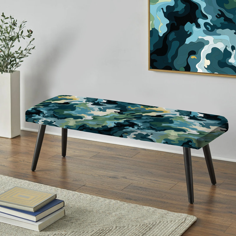 Motifs nomades - Banc rembourré noir camouflage