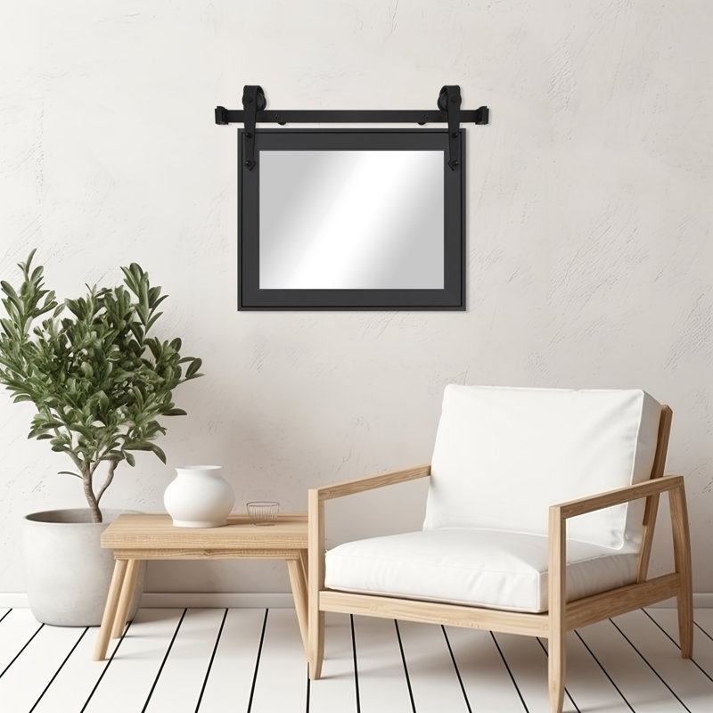 Miroir Conner Rea, 33 po x 40 po, Noir galerie