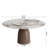 Amberly Stylish Round Dining Table With Lazy Susan - Stone Top And Solid Wood Base For Modern Dining-1623094959-1623094958