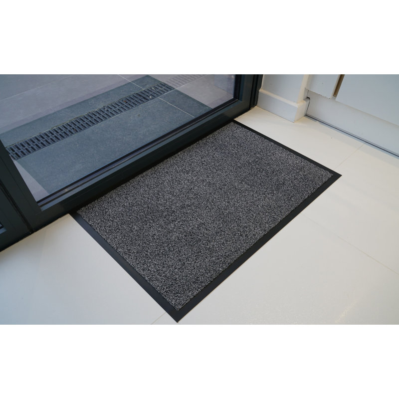 Aarianna Non-Slip Doormat, Rectangle 100 x 150cm, Silver Grey