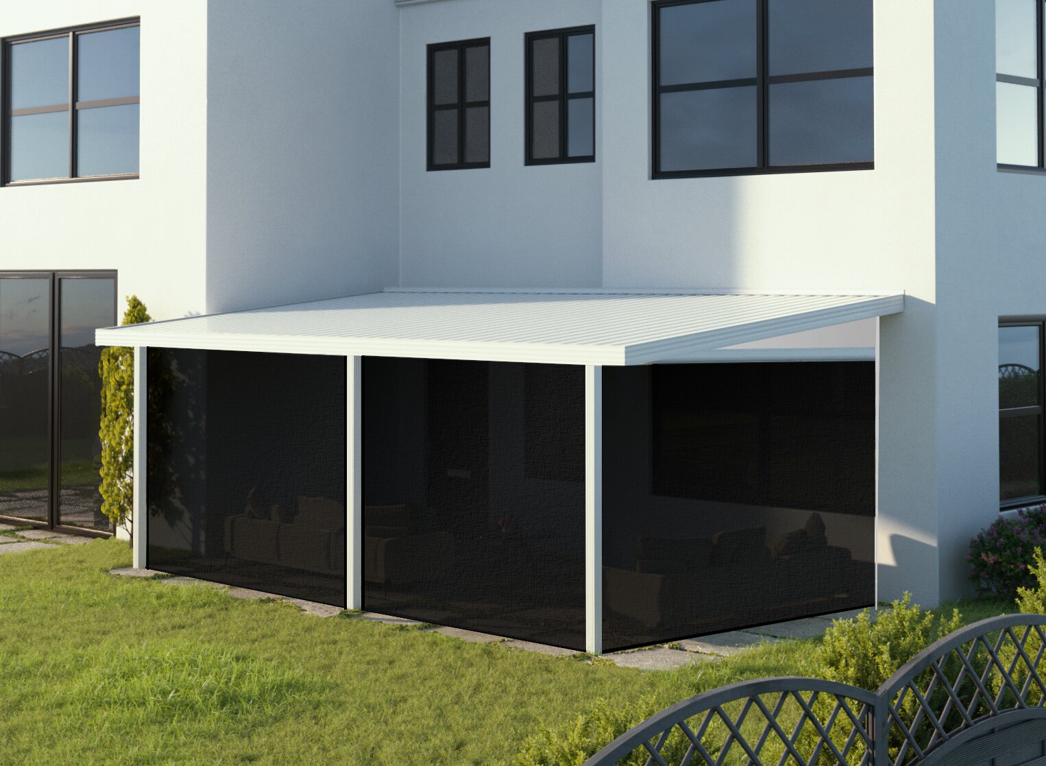 The Living Store - Auvent latéral rétractable de patio 160x300 cm Gris