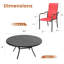 Ensemble repas pour 8 personnes avec table de salle à manger en aluminium 60 po et 8 chaises empilables-2125310019-2125310014