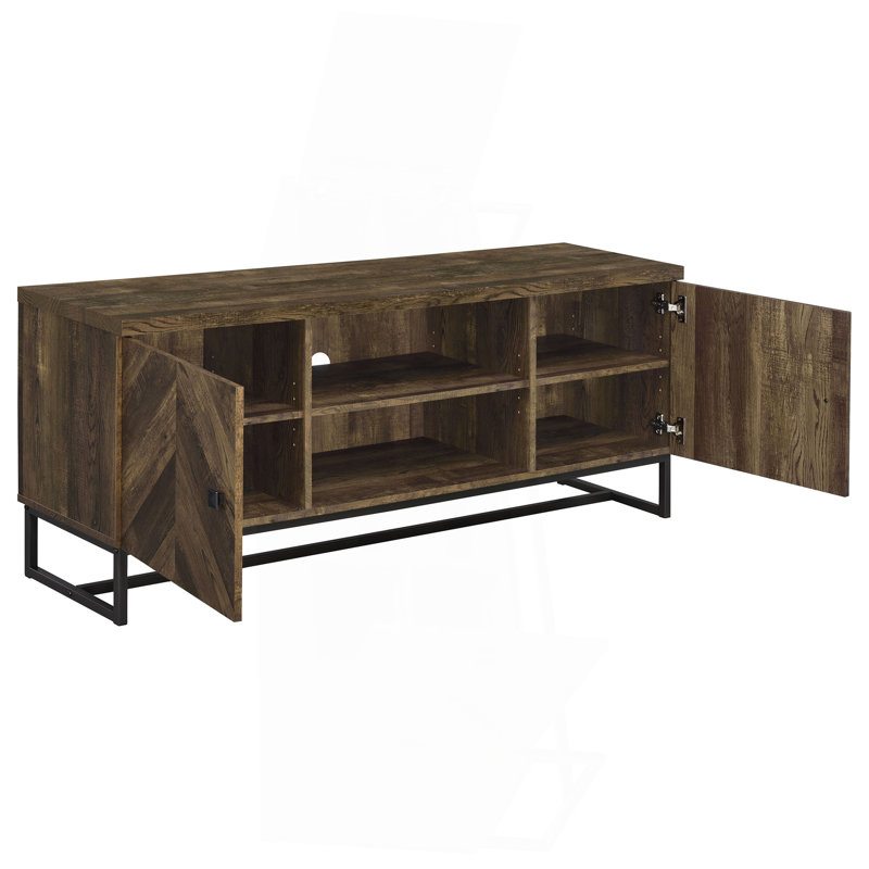 Chase Rustic Oak 2-Door TV Console