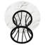 Round Metal Base Dining Table-992279638