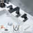 Cube Widespread 2-handle Bathroom Faucet with Drain Assembly-83653104