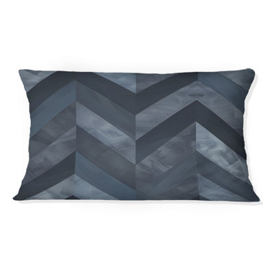 Coussin lombaire gris à chevrons dynamiques II