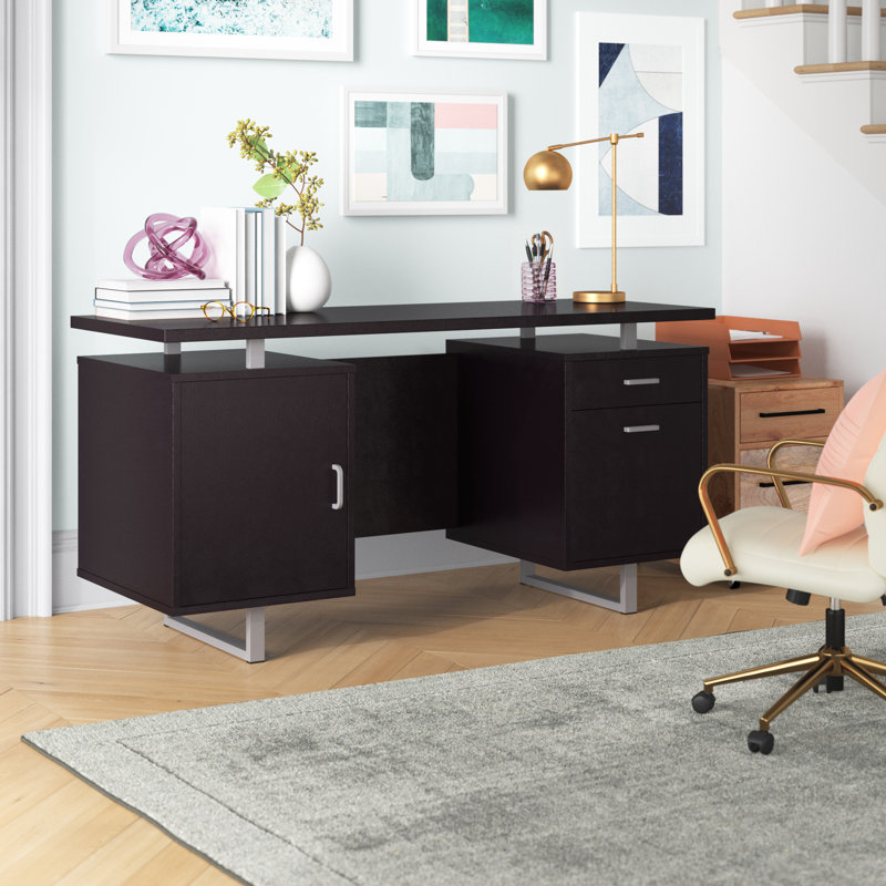 Ayanah Executive Desk, Black