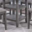 Ensemble de salle à manger contemporain à hauteur de comptoir avec rangement, chaises rembourrées et dossier courbé unique pour les maisons modernes-952352766-952352767