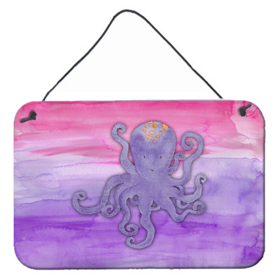 Décoration murale aquarelle octopus