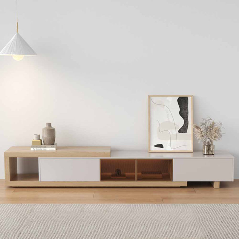 Multi-functional retractable simple TV cabinet