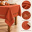Nappe 60 "x 84" en faux lin orange brûlé avec bordure découpée