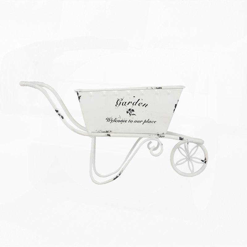 Mini boîte à fleurs en forme de brouette pour décoration de table, ensemble de 1