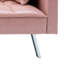 Causeuse en cuir de polyuréthane de 76,4 po rose