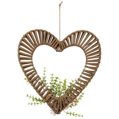 Wrapped Floral Heart Spring Decoration - 12"