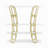 Modern White & Gold Bookshelf, 47.2 x 47.2 x 9.8 inches | 100% Melamine Coated Particle Board, Thickness: 0.7 inches | Stylish Storage Solution for Home & Office, Elegant Design, Durable & Sleek Finish-1194005407