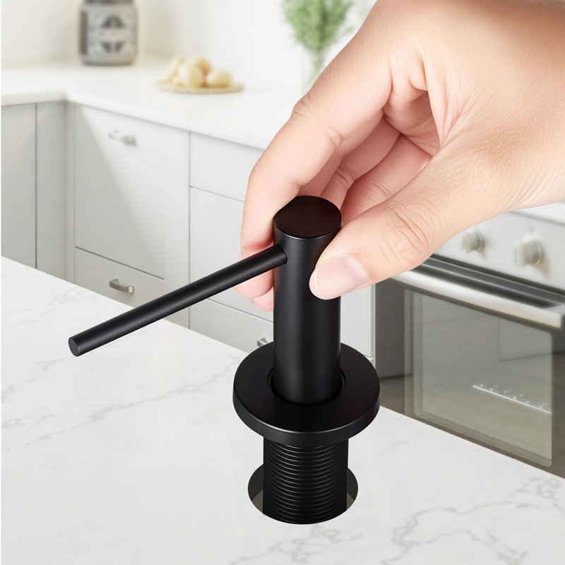 Built In Soap Dispenser For Kitchen Sink Stainless Steel With 17Oz Bottle