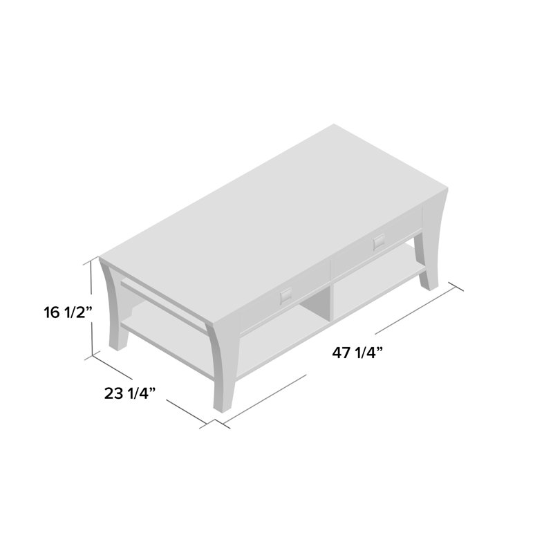 Four Leg Coffee Table with Storage