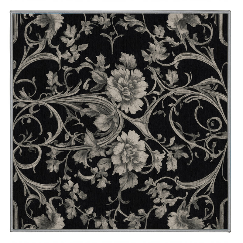 Obsidian Twist Rug, Square 3'