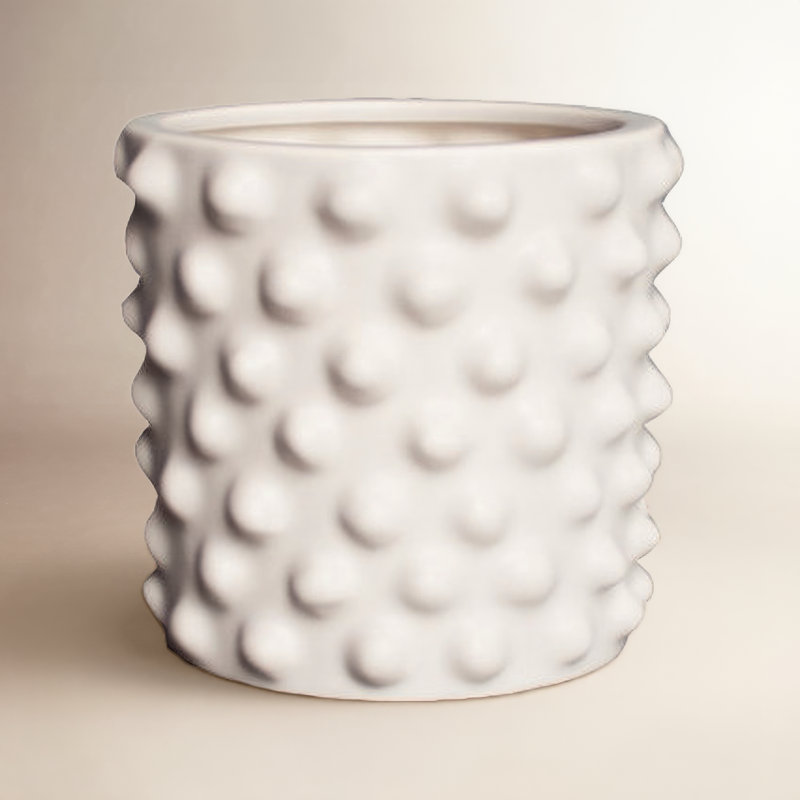 Pot de fleurs en céramique Cloudy, H 5,12 po x l 5,91 po x P 5,91 po, Gris