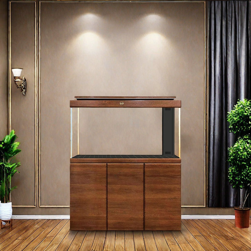 Simple Modern Brown Rectangular Eco Aquarium Tank