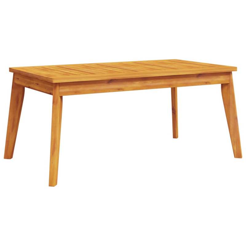  Table de salle à manger de patio en bois d'acacia massif 39,4 po x 21,7 po x 17,7 po