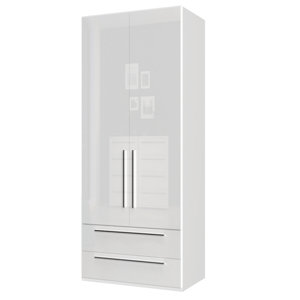 Piano Wardrobe - Geometric Design With Soft-close Slides And Adjustable Interior