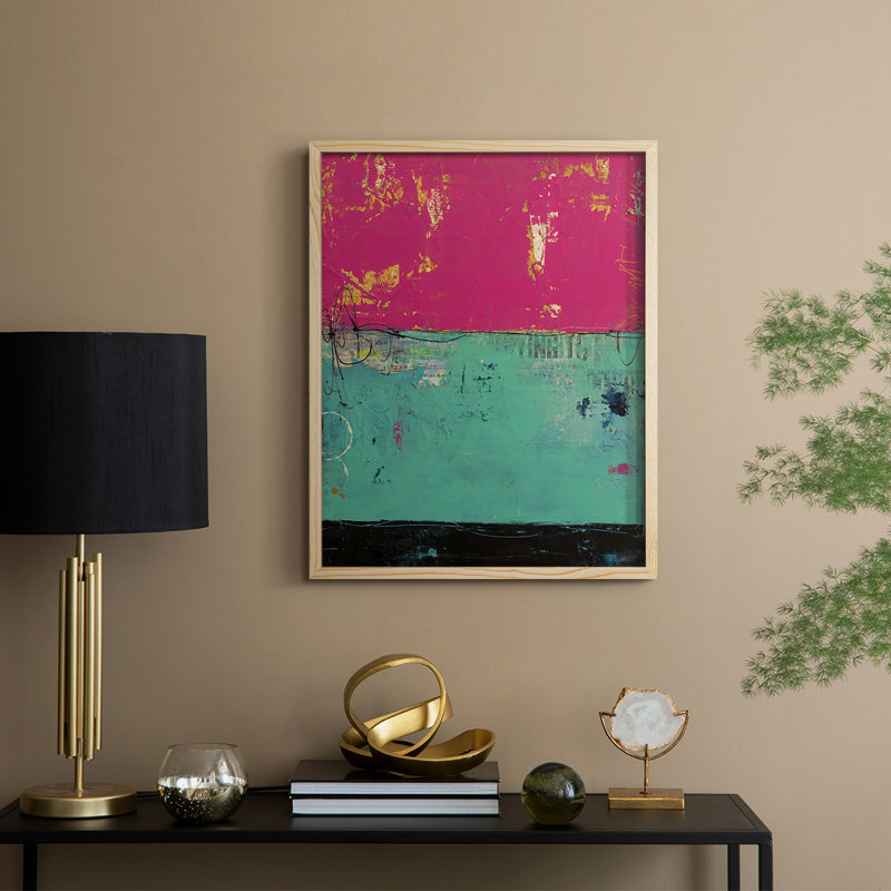 «Good Mood», reproduction encadrée - bois massif, H 11 po x l 9 po
