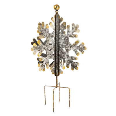 Piquet de jardin flocon de neige