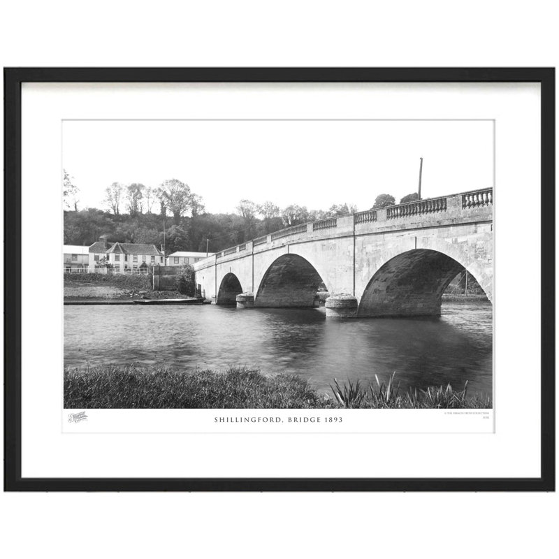 Shillingford, Bridge 1893 by Francis Frith - Single Picture Frame Print, 28cm H x 36cm W x 2.3cm D