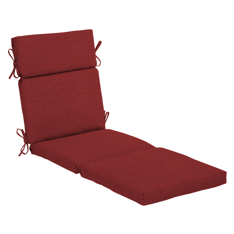 Coussin de chaise longue d'extérieur ARDEN, Rubis, H 3,5 po x l 22 po x P 52 po