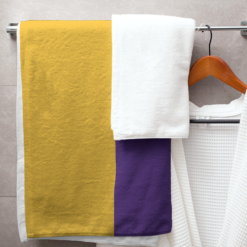 Microfiber Bath Towel, Tennessee Red Football Gold/Purple