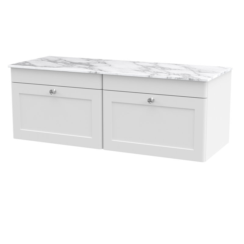 Classique Bathroom Vanity, Satin White, 121cm W