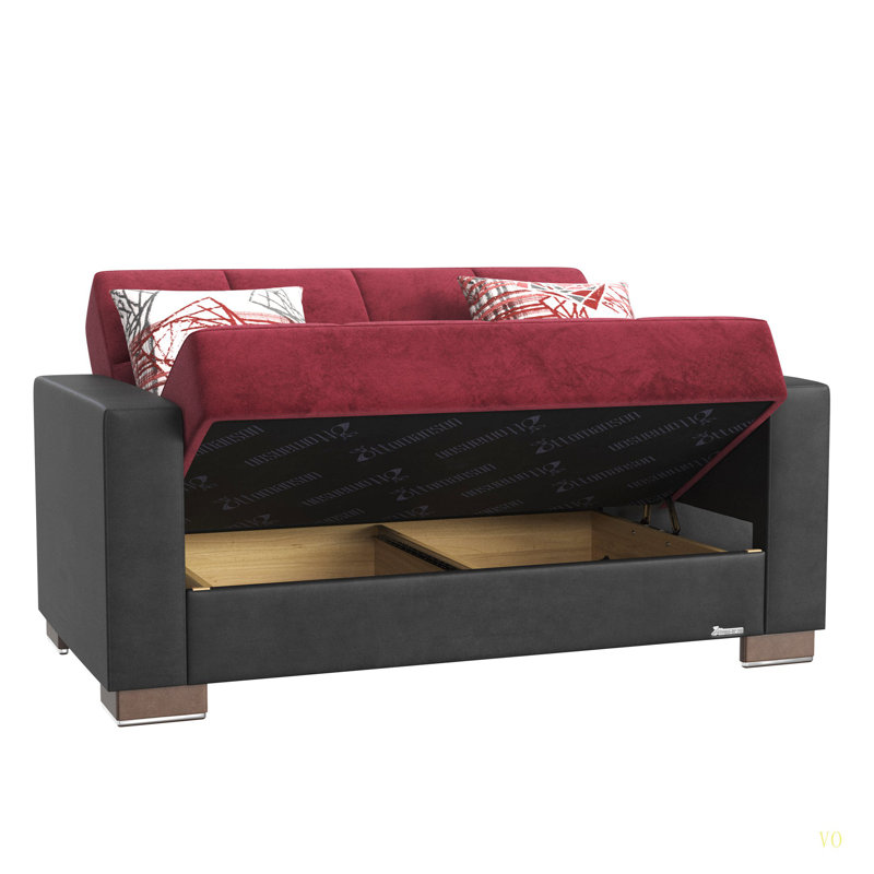 Causeuse convertible avec rangement Collection, Rouge