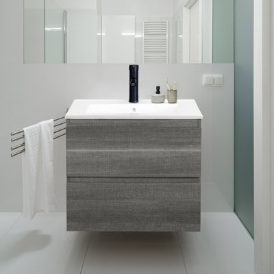 Meuble-lavabo simple mural 23,4 po Petronille