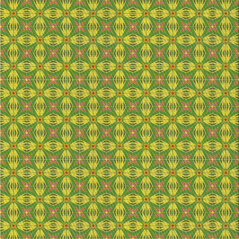 Tapis vert à motif géométrique Haaris, Carré 6 pi
