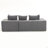 Full Foam Compressed Sofa Set With 5 Throw Pillows-646341158