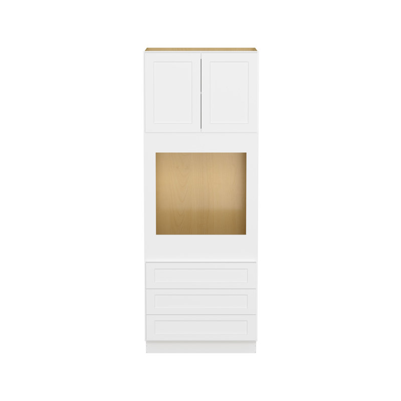 Meuble de cuisine avec four, à monter soi-même, 84 cm L x 61 cm P x 229 cm H, blanc