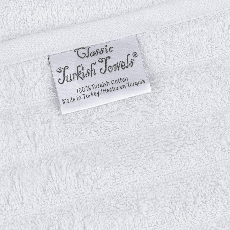 Ensemble de serviettes de bain en coton turc Fralick, Blanc