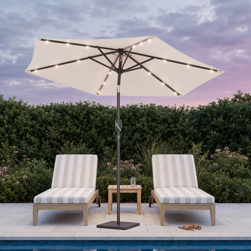 Parasol de marché 7,5 pi Dorabelle, Beige