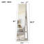 Armoire à bijoux pivotante à 360 ° avec miroir pleine grandeur, organisateur de bijoux debout 5 en 1 avec serrure, miroir de meuble-lavabo intérieur-130466104