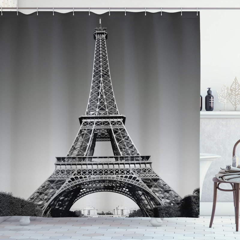 Shower Curtain with Hooks Included, 75" H x 69" W