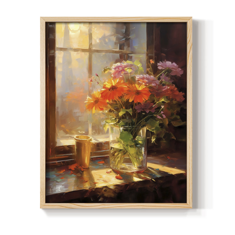 Impression encadrée FLORAL Series DCCLxx - Bois massif, Naturel, H 21 po x l 17 po