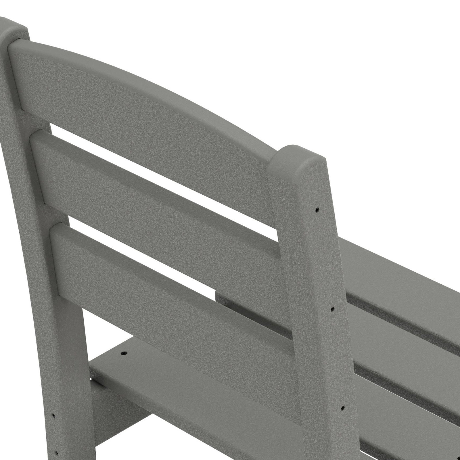 POLYWOOD® Lakeside Armless Patio Bar Stool, Gray