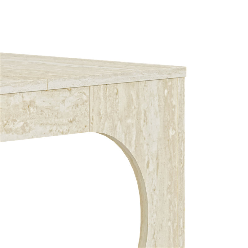 Inniss Square Coffee Table, Traventine