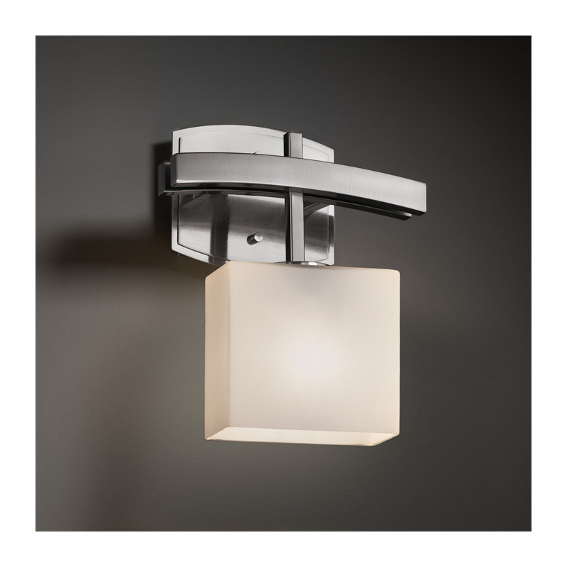 Appliquee à bras 1 lumière del Crowther, Nickel brossé, Tissage